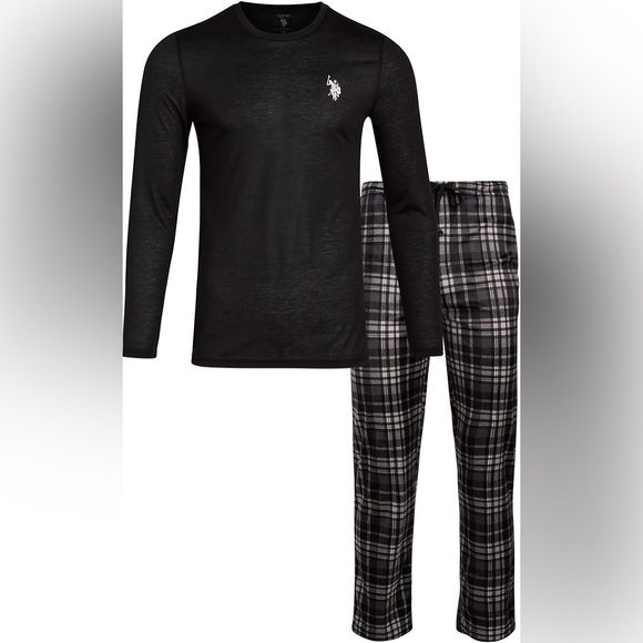 U.S. Polo Assn. Blue Plaid Sleepwear Set - Picture 1 of 6